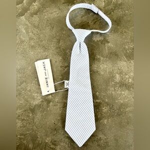 Janie and Jack blue white stripe seersucker tie size 0-24 months new